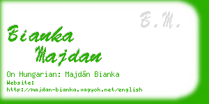 bianka majdan business card