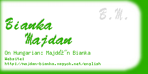 bianka majdan business card